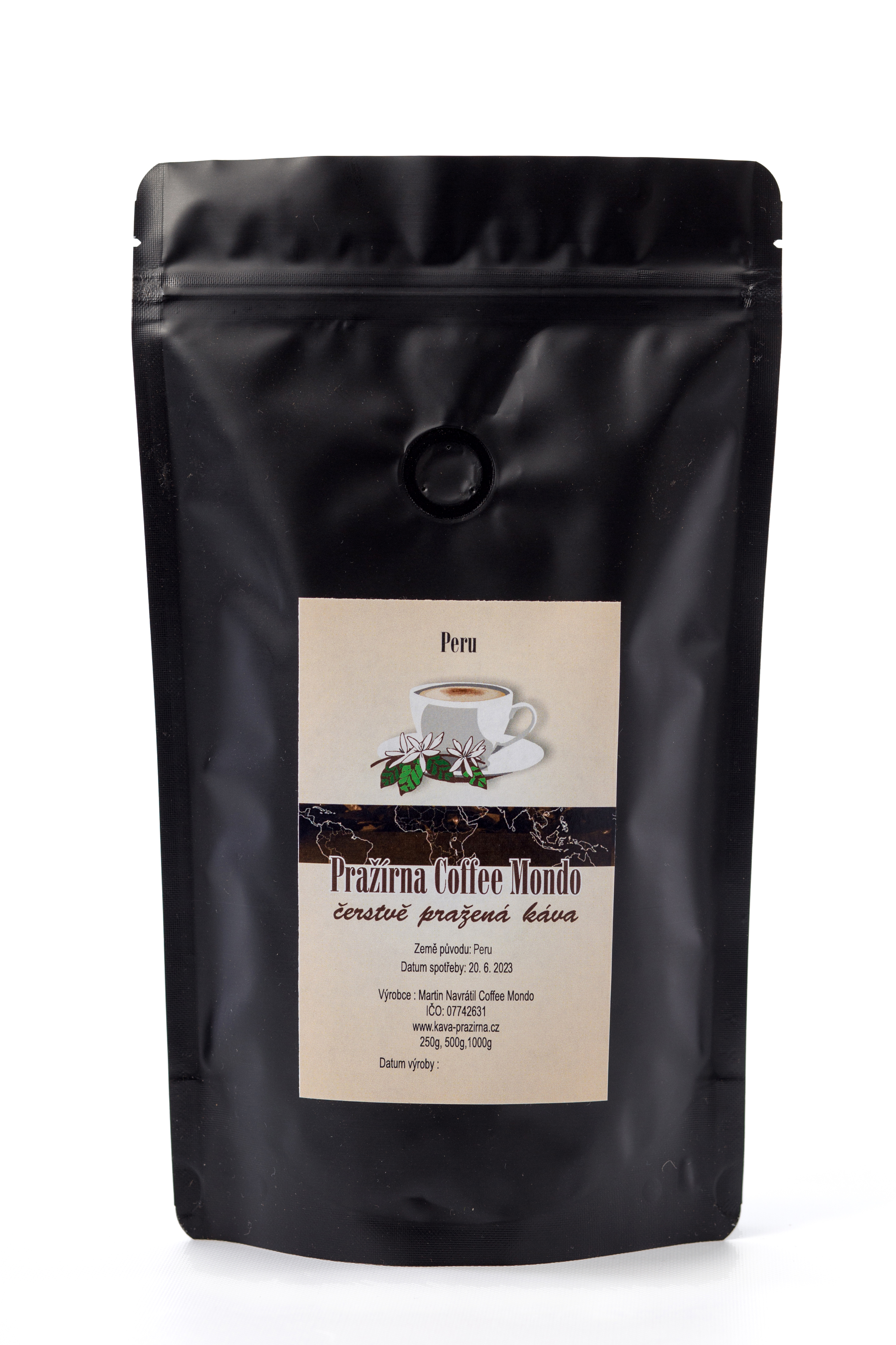 Peru HB Negrisa zrnková káva 100% arabica 1kg